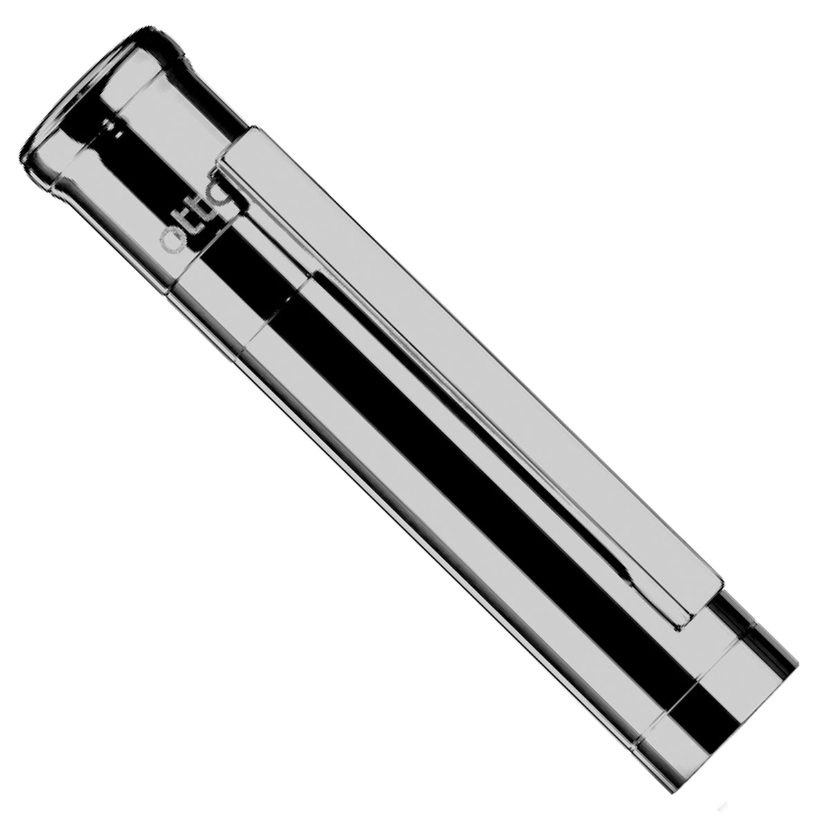 Tintenroller Otto Hutt Design04 - Ruthenium grau matt / Beschlagteile ruthenium glanz beschichtet