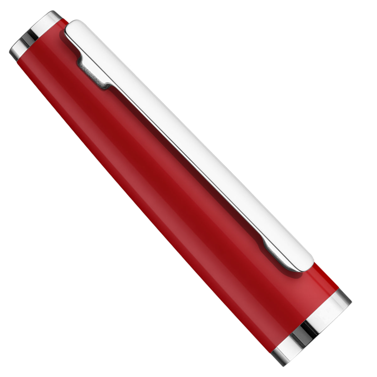 Tintenroller Otto Hutt Design06 - Rot Glanz, Beschlagteile platiniert