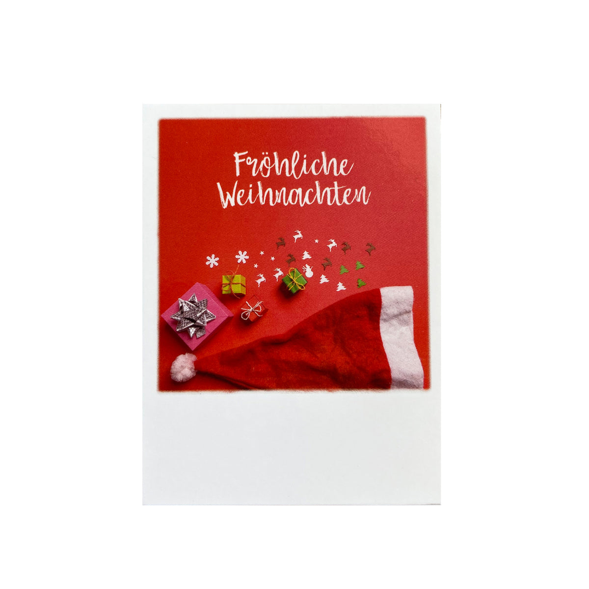 Mini-Postkarte Weihnachten &quot;Weihnachtsmütze&quot;