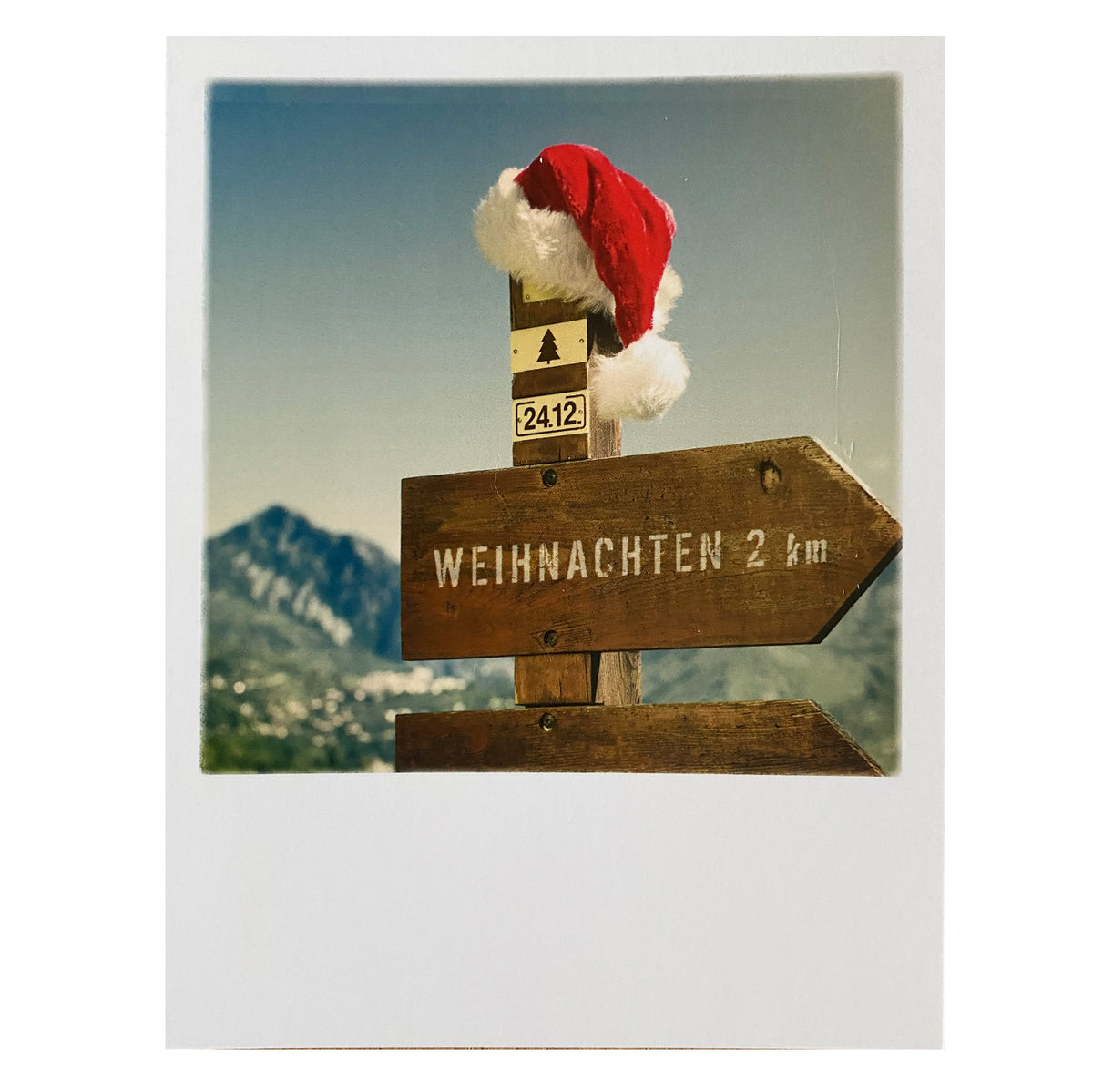 Postkarte Weihnachten &quot;Weihnachten 2 km&quot;