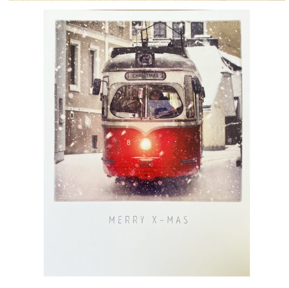 Postkarte Weihnachten &quot;Xmas Tram&quot;